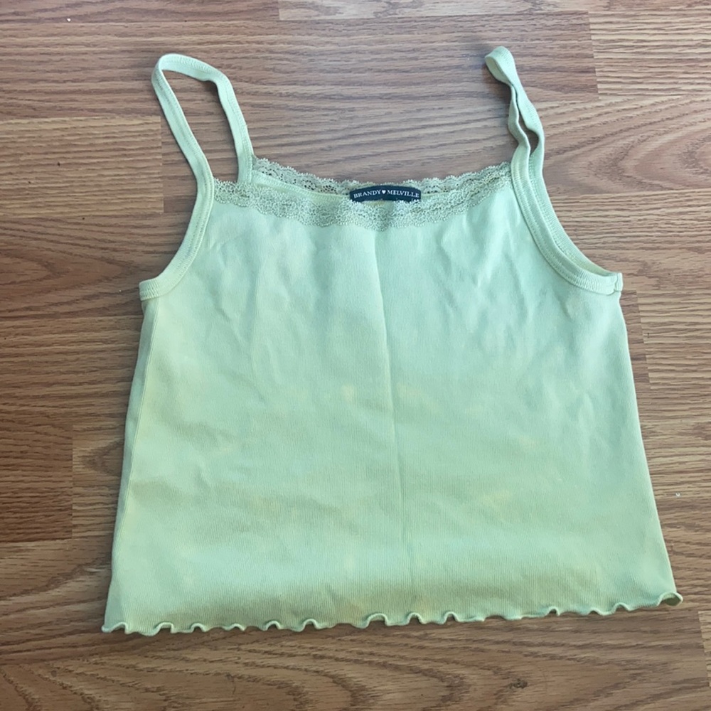 Brandy melville light green crop top one size